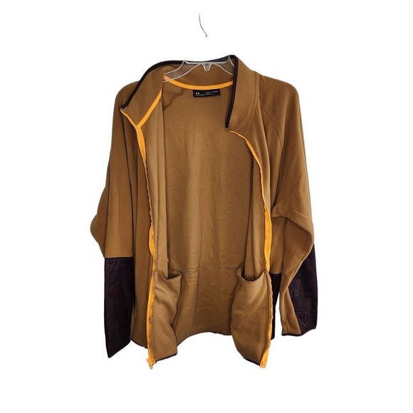 Under Armour Polartec Micro Fleece Full Zip Brown Jacket 1365682 Men's 2XL - Picture 4 of 9